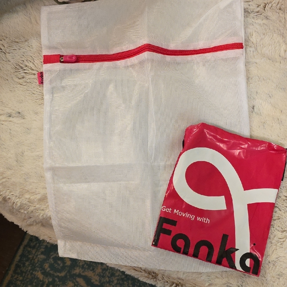 White and Red Laundry Bag